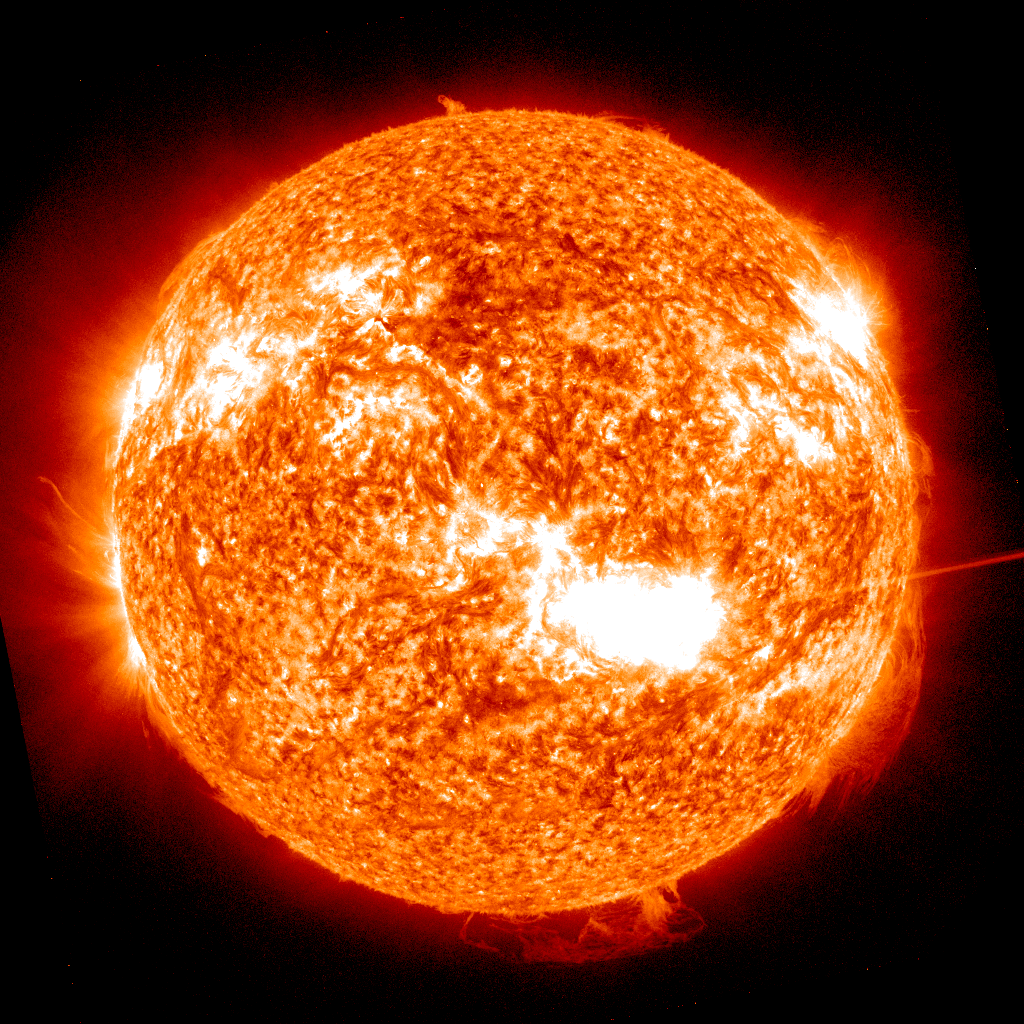[Solar Dynamics Observatory (SDO) Atmospheric Imaging 
Assembly (AIA) image at 30.4 nm]