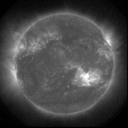 [Solar Dynamics Observatory (SDO) Atmospheric Imaging Assembly (AIA)          			  image at 94 Å]