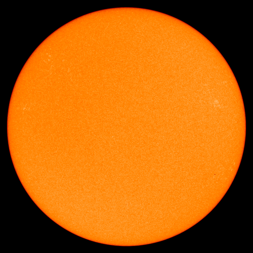 Image of the sun showing sunspots.