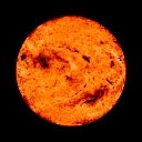 [National Solar Observatory (NSO) image at
                    10830 Å]