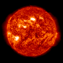 [Solar Dynamics Observatory (SDO) Atmospheric Imaging Assembly (AIA)          			  			image at He II 304 Å]