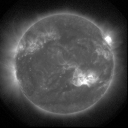 [Solar Dynamics Observatory (SDO) Atmospheric Imaging Assembly (AIA)
         			  image at 94 Å]