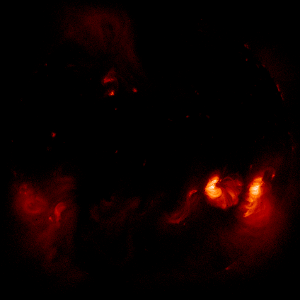 Imagem em Raios-X obtida através do filtro de titanium-polyimide (Ti_poly) do telescópio de raios-X Hinode (XRT)